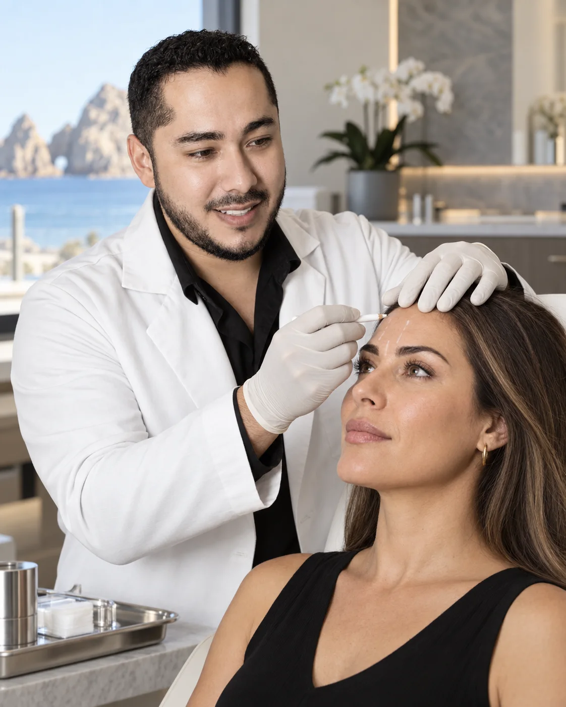 Valoración facial antes de considerar toxina botulínica en Cabo San Lucas